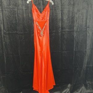 Orange prom dress
